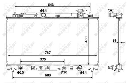NRF 53922 Radiator, engine cooling - 5