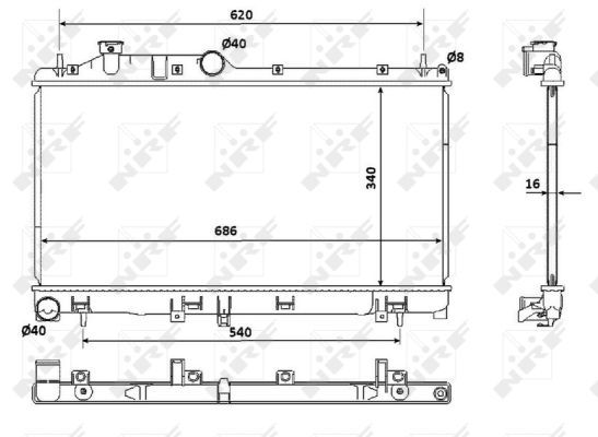 NRF 53929 Radiator, engine cooling - 5
