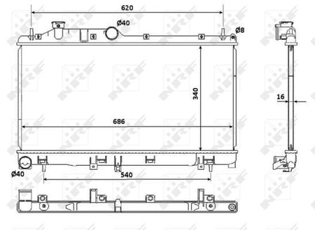 NRF 53929 Radiator, engine cooling - 5