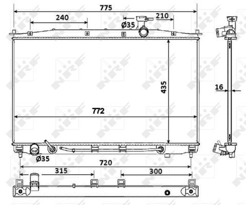 NRF 53943 Radiator, engine cooling - 5