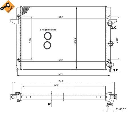 NRF 53959A Radiator, engine cooling - 1