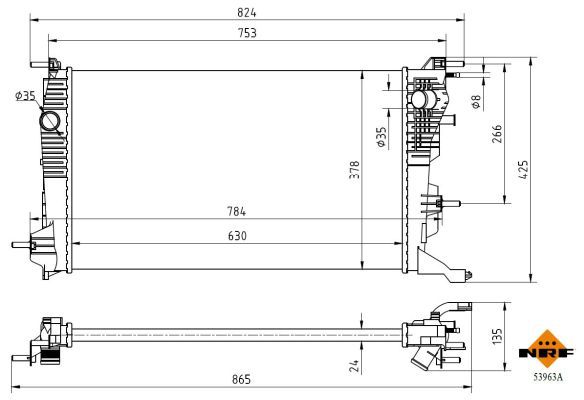 NRF 53963A Radiator, engine cooling - 5