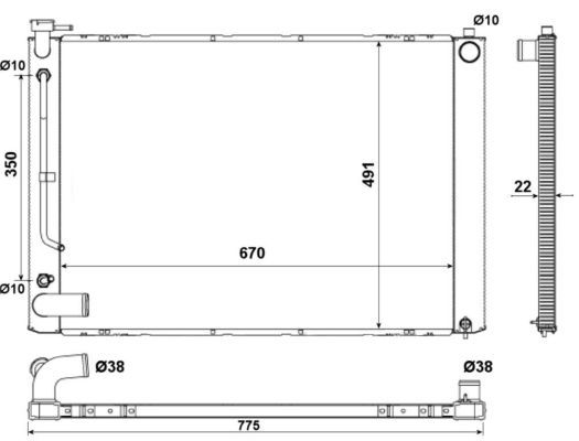 NRF 53974 Radiator, engine cooling - 5
