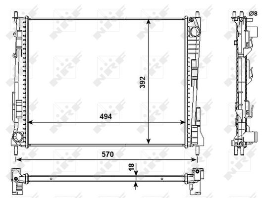 NRF 53991 Radiator, engine cooling - 5