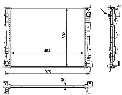 NRF 53992 Radiator, engine cooling - 5