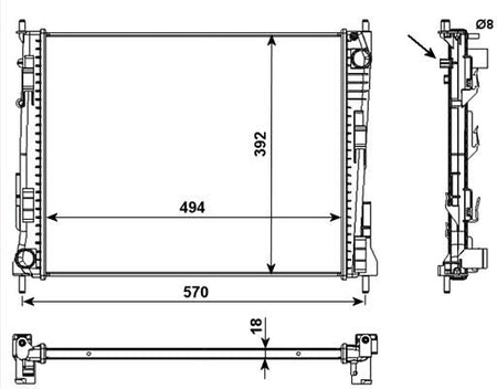 NRF 53992 Radiator, engine cooling - 5