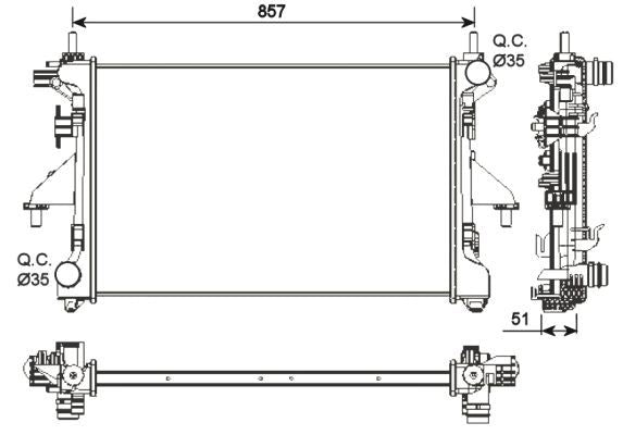NRF 54203 Radiator, engine cooling - 5