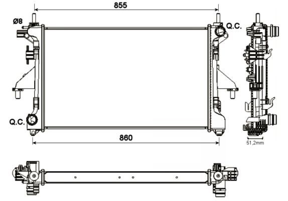 NRF 54204 Radiator, engine cooling - 4