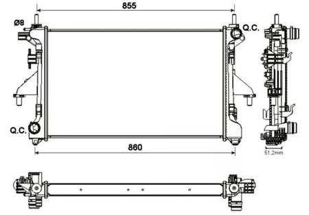 NRF 54204 Radiator, engine cooling - 4