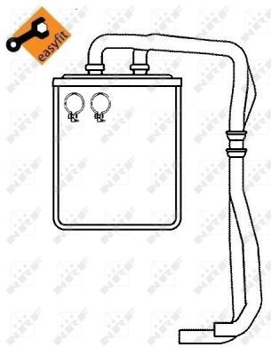 NRF 54219 Heat Exchanger, interior heating - 5
