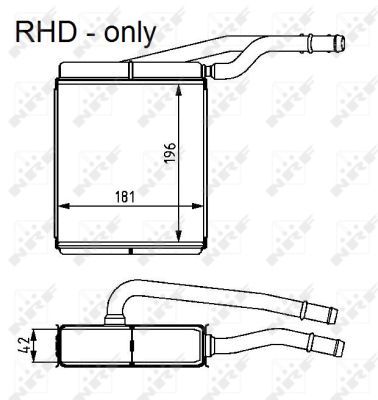 NRF 54226 Heat Exchanger, interior heating - 3