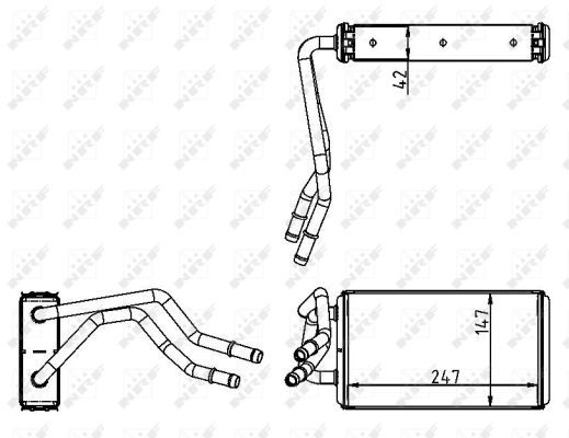 NRF 54227 Heat Exchanger, interior heating - 3