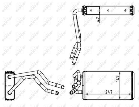 NRF 54227 Heat Exchanger, interior heating - 3