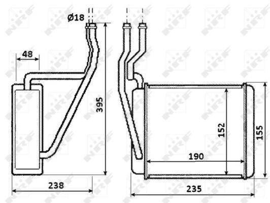 NRF 54231 Heat Exchanger, interior heating - 6