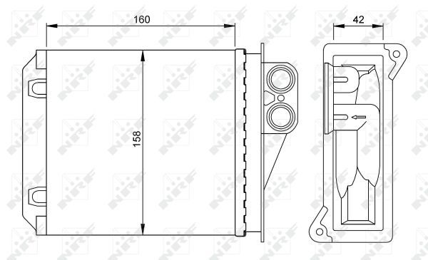 NRF 54236 Heat Exchanger, interior heating - 5