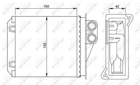 NRF 54236 Heat Exchanger, interior heating - 5