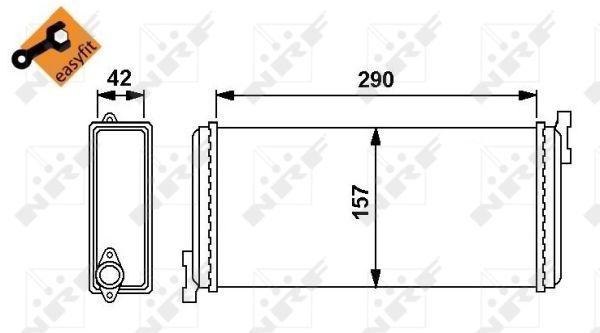 NRF 54240 Heat Exchanger, interior heating - 6