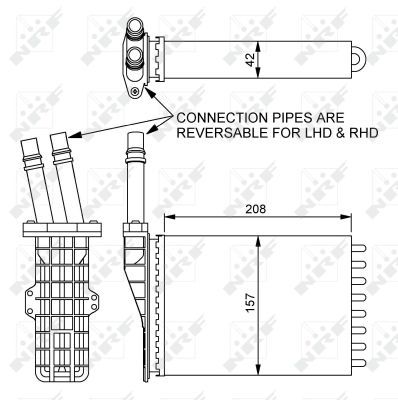 NRF 54245 Heat Exchanger, interior heating - 6