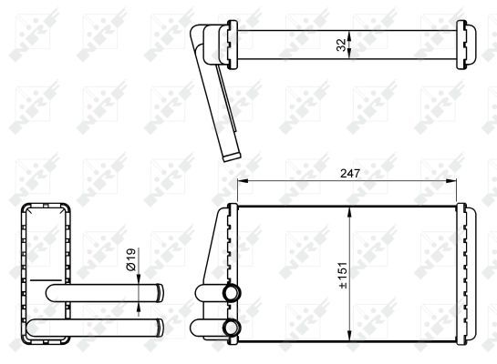 NRF 54267 Heat Exchanger, interior heating - 5