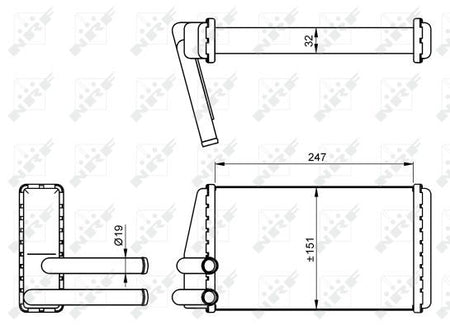 NRF 54267 Heat Exchanger, interior heating - 5