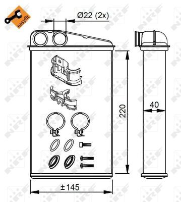 NRF 54272 Heat Exchanger, interior heating - 6