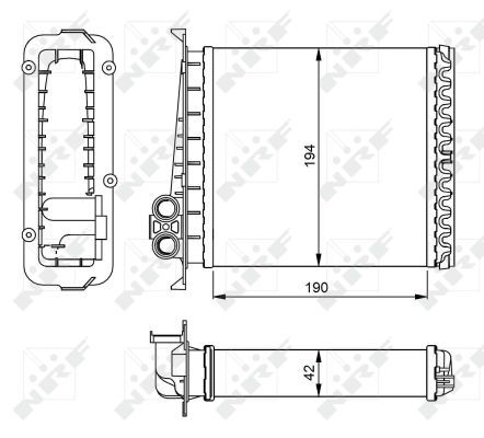 NRF 54284 Heat Exchanger, interior heating - 6