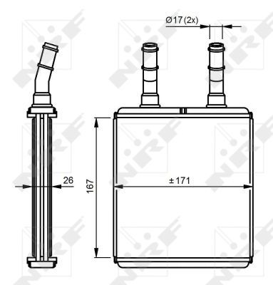 NRF 54291 Heat Exchanger, interior heating - 5