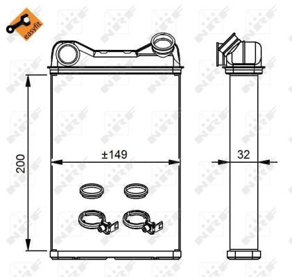 NRF 54292 Heat Exchanger, interior heating - 6