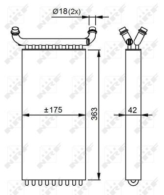 NRF 54293 Heat Exchanger, interior heating - 5