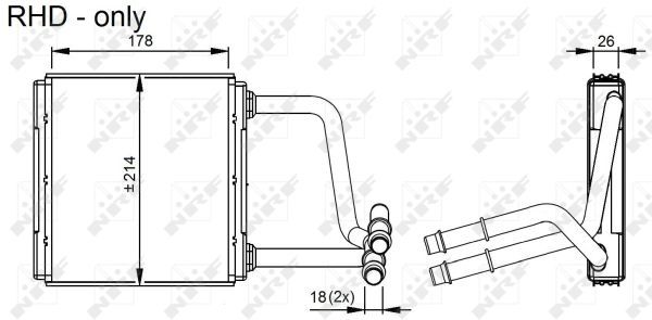 NRF 54296 Heat Exchanger, interior heating - 5