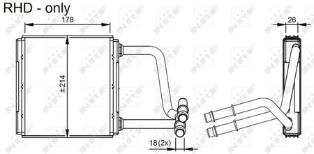 NRF 54296 Heat Exchanger, interior heating - 5