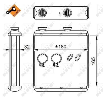 NRF 54298 Heat Exchanger, interior heating - 6