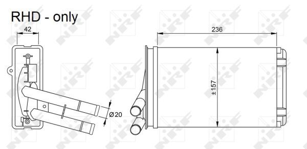 NRF 54302 Heat Exchanger, interior heating - 6