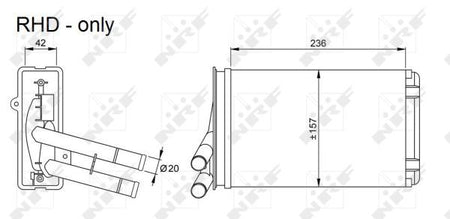 NRF 54302 Heat Exchanger, interior heating - 6