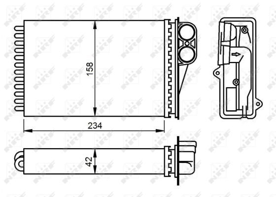 NRF 54304 Heat Exchanger, interior heating - 6