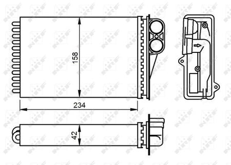 NRF 54304 Heat Exchanger, interior heating - 6