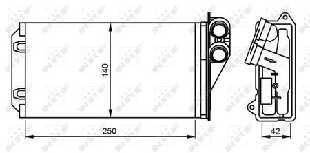 NRF 54305 Heat Exchanger, interior heating - 6