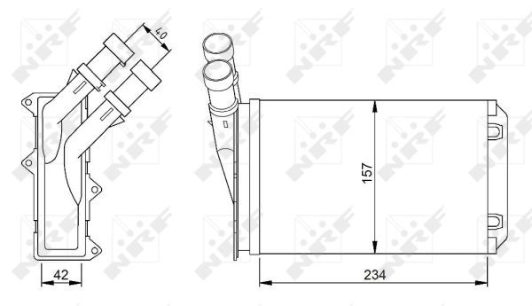 NRF 54308 Heat Exchanger, interior heating - 6