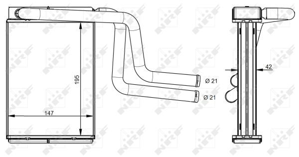 NRF 54330 Heat Exchanger, interior heating - 6
