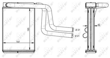 NRF 54330 Heat Exchanger, interior heating - 6