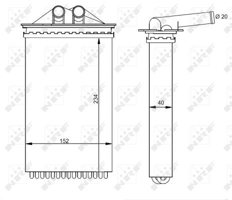 NRF 54331 Heat Exchanger, interior heating - 5
