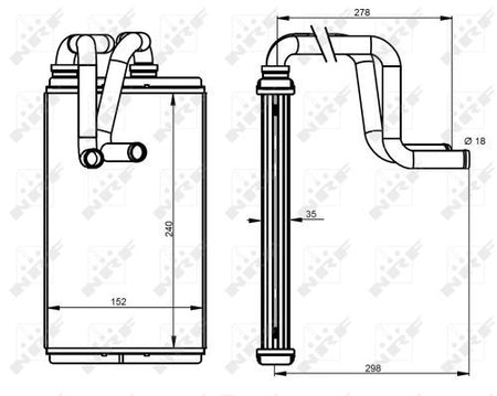 NRF 54337 Heat Exchanger, interior heating - 6