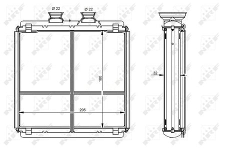 NRF 54338 Heat Exchanger, interior heating - 6