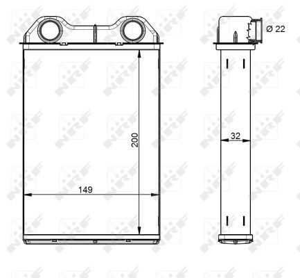 NRF 54341 Heat Exchanger, interior heating - 5