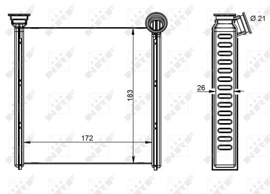 NRF 54342 Heat Exchanger, interior heating - 5