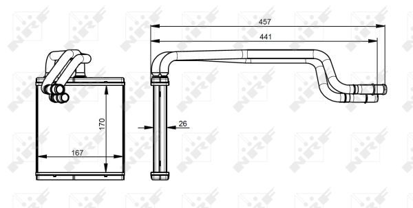 NRF 54344 Heat Exchanger, interior heating - 5