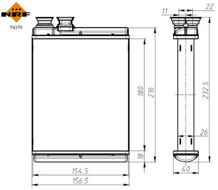 NRF 54359 Heat Exchanger, interior heating - 6