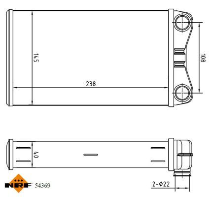 NRF 54369 Heat Exchanger, interior heating - 6