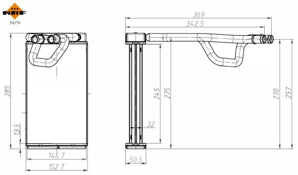 NRF 54370B Heat Exchanger, interior heating - 5