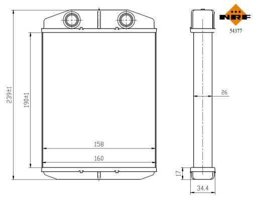 NRF 54377 Heat Exchanger, interior heating - 5